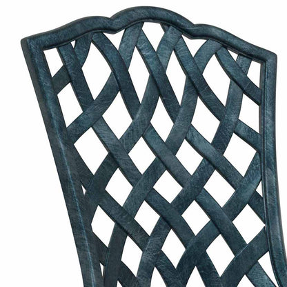 Garden Bistro Set 3 pcs Green Aluminium