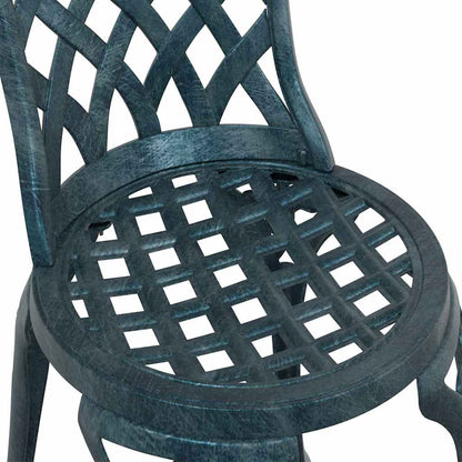 Garden Bistro Set 3 pcs Green Aluminium