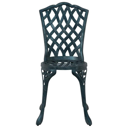 Garden Bistro Set 3 pcs Green Aluminium