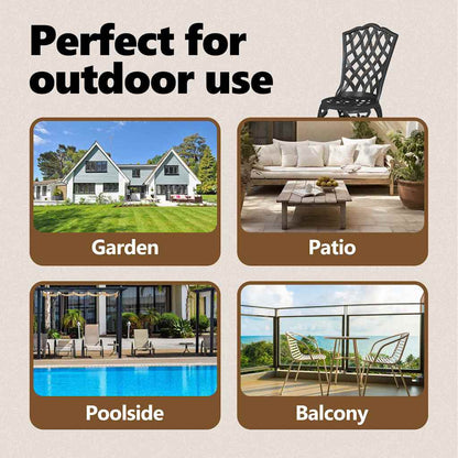 Garden Chair 2 pcs Black 39 x 40 x 87cm Aluminium