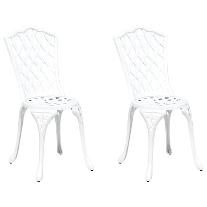Garden Chair 2 pcs White 39 x 40 x 87cm Aluminium