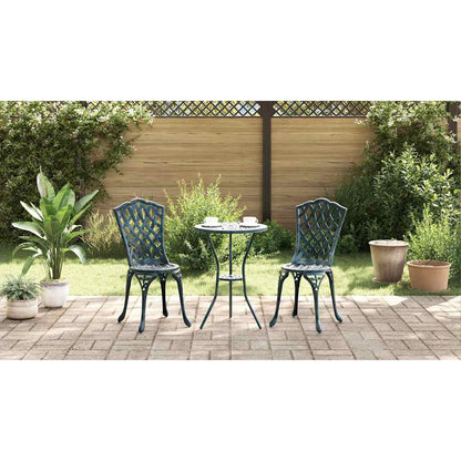 Garden Chair 2 pcs Green 39 x 40 x 87cm Aluminium