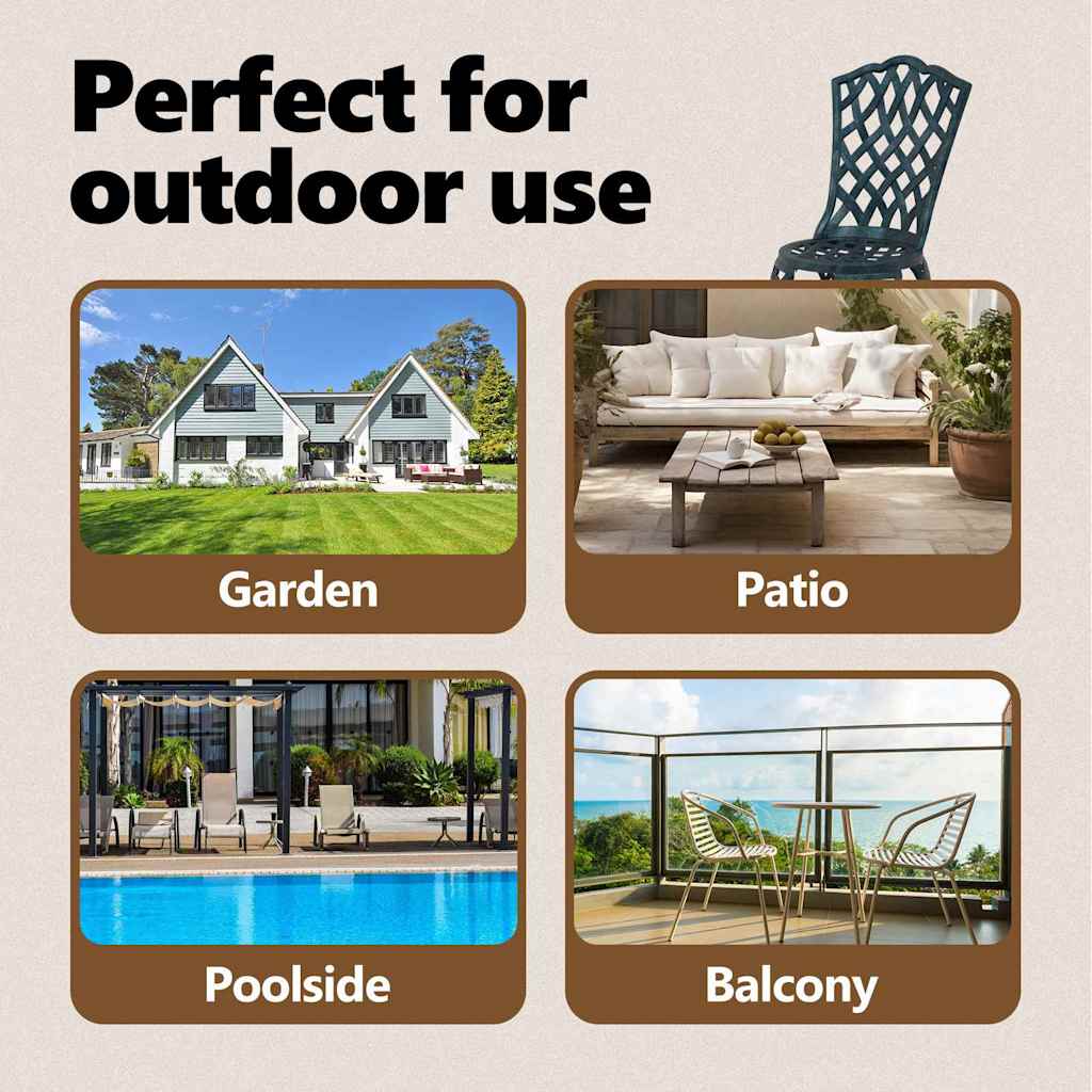 Garden Chair 2 pcs Green 39 x 40 x 87cm Aluminium