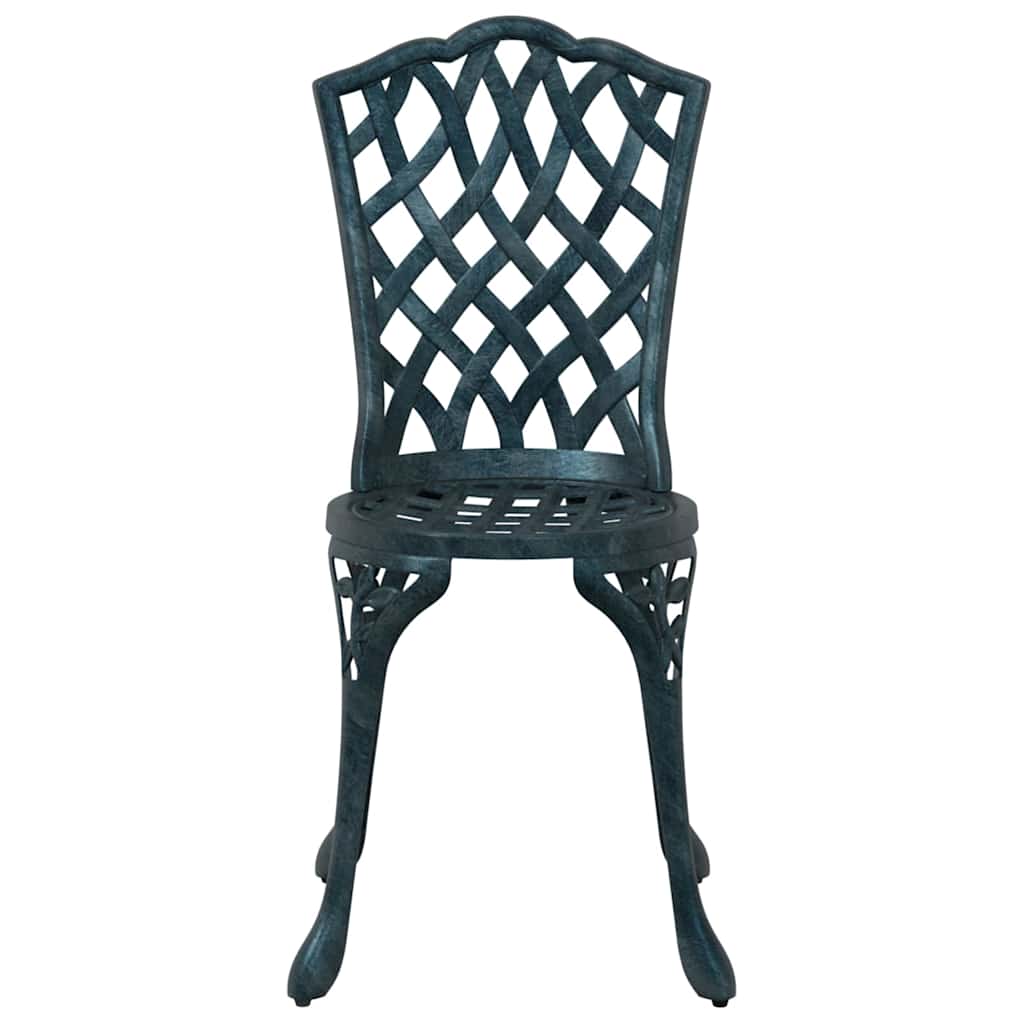 Garden Chair 2 pcs Green 39 x 40 x 87cm Aluminium