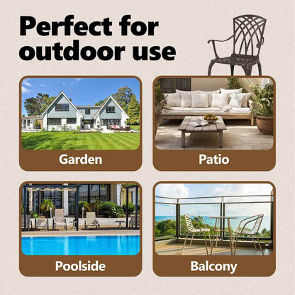 Garden Chair 2 pcs Bronze 53 x 51 x 88.5cm Aluminium