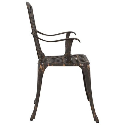 Garden Chair 2 pcs Bronze 53 x 51 x 88.5cm Aluminium