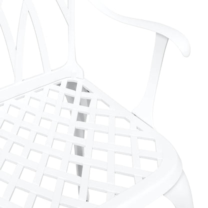 Garden Chair 2 pcs White 53 x 51 x 88.5cm Aluminium