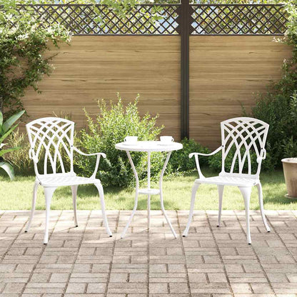 Garden Chair 2 pcs White 53 x 51 x 88.5cm Aluminium