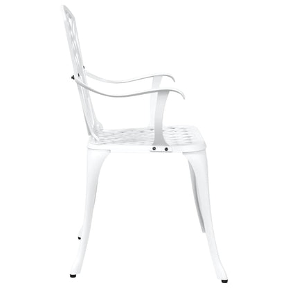 Garden Chair 2 pcs White 53 x 51 x 88.5cm Aluminium