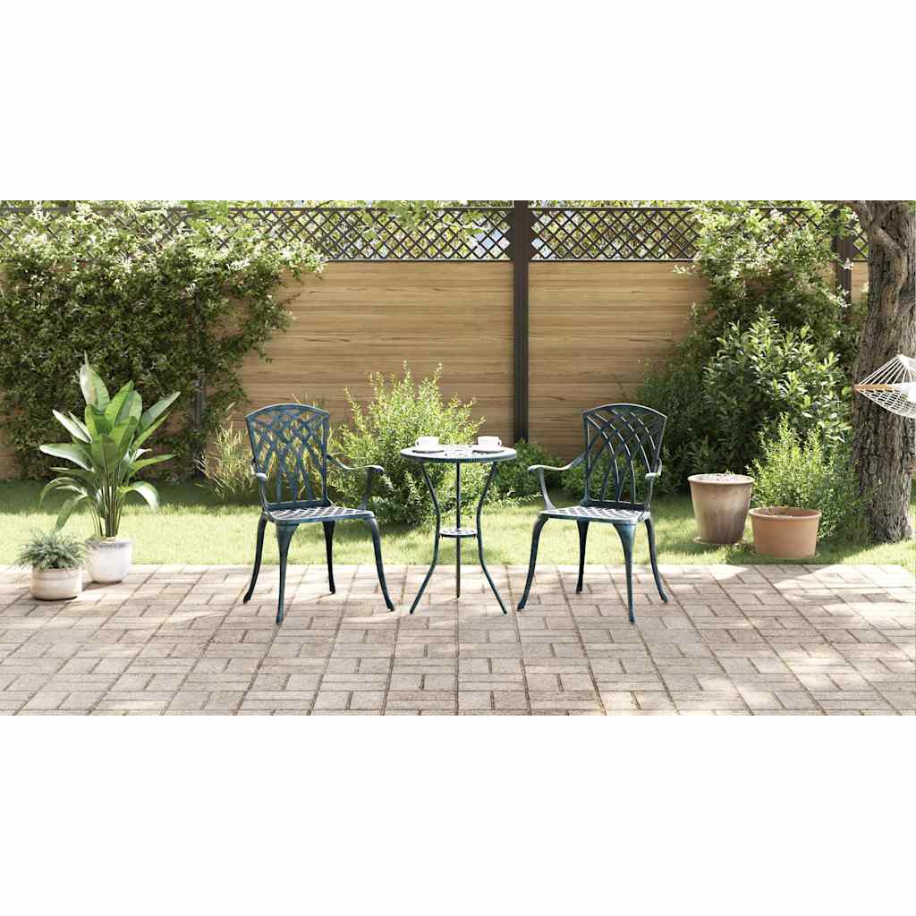 Garden Chair 2 pcs Green 53 x 51 x 88.5cm Aluminium