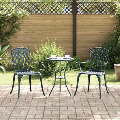 Garden Chair 2 pcs Green 53 x 51 x 88.5cm Aluminium
