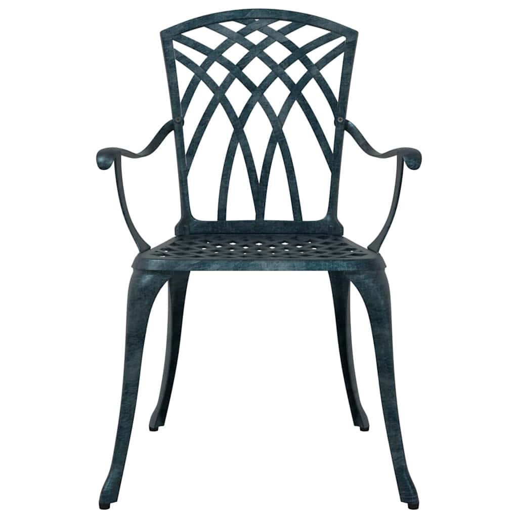 Garden Chair 2 pcs Green 53 x 51 x 88.5cm Aluminium