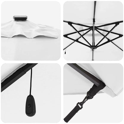 Umbrella Sand 286 x 284 x 270 cm Aluminium and Polyester