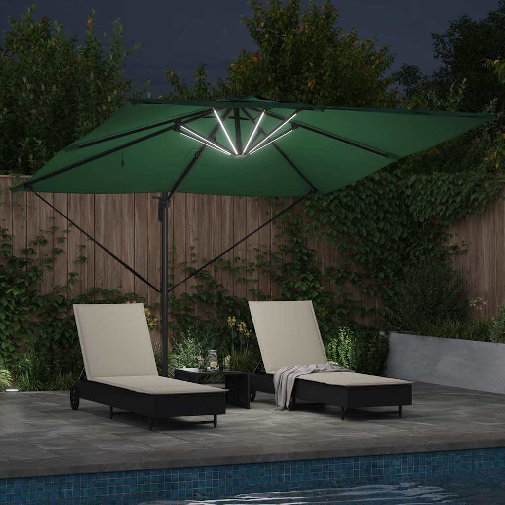 Umbrella Green 286 x 284 x 270 cm Aluminium and Polyester