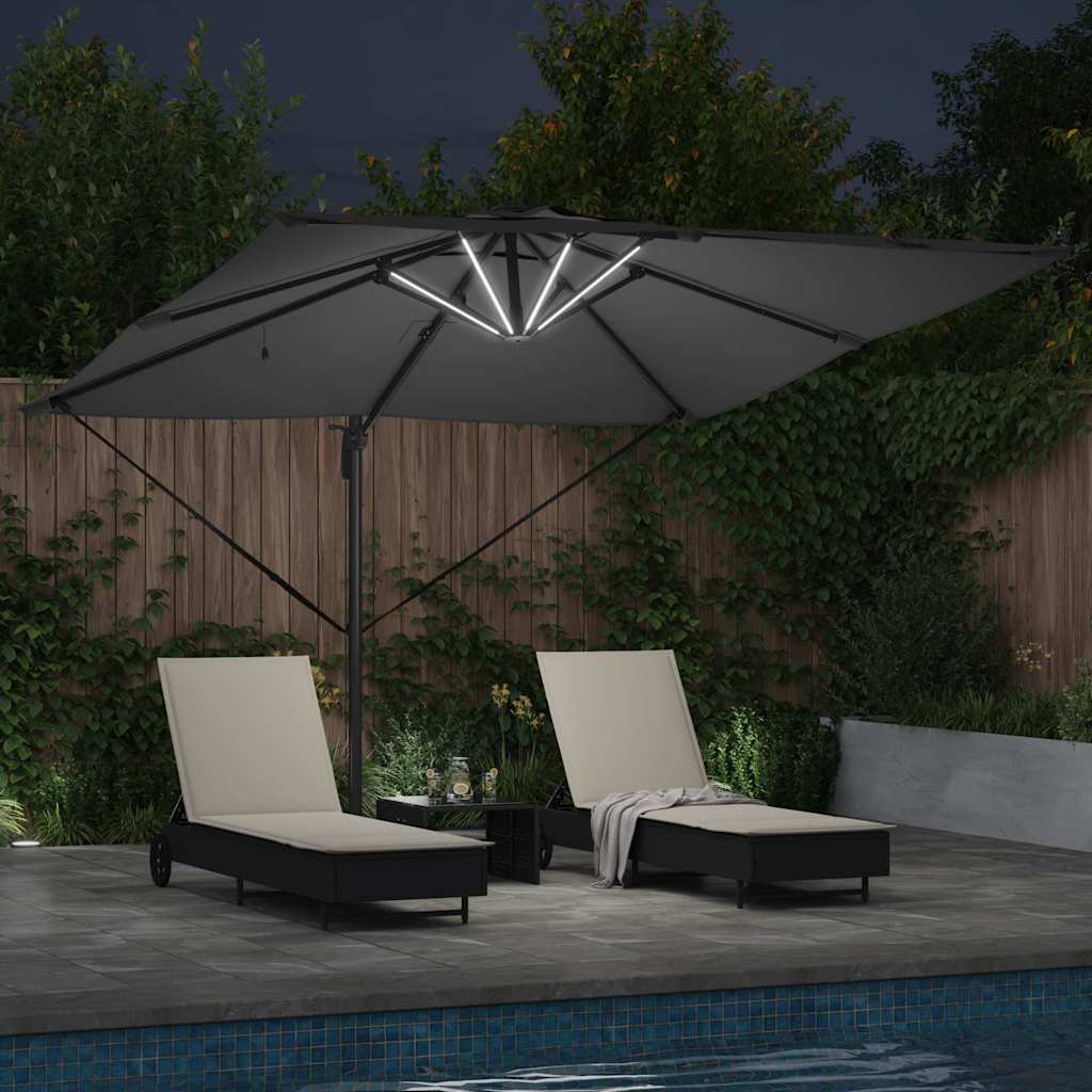 Umbrella Antraciet 286 x 284 x 270 cm Aluminium and Polyester