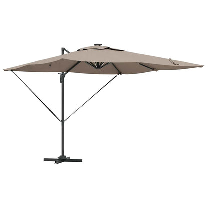 Umbrella Taupe 286 x 284 x 270 cm Aluminium and Polyester