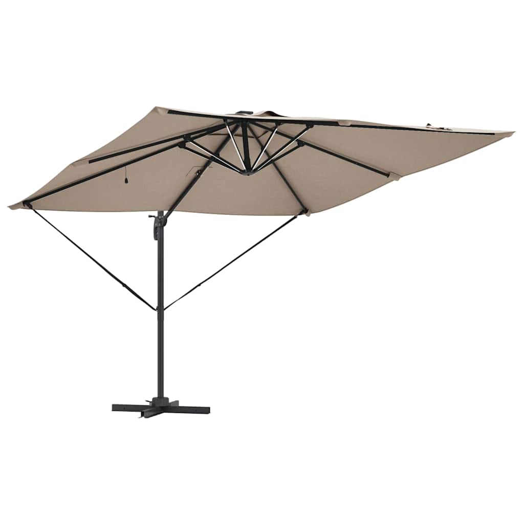 Umbrella Taupe 286 x 284 x 270 cm Aluminium and Polyester