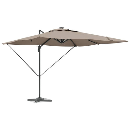 Umbrella Taupe 286 x 284 x 270 cm Aluminium and Polyester