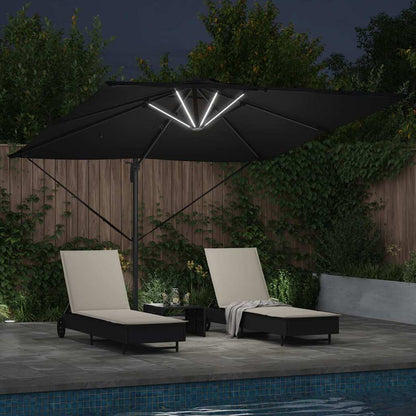 Umbrella Black 286 x 284 x 270 cm Aluminium and Polyester