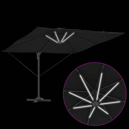 Umbrella Black 286 x 284 x 270 cm Aluminium and Polyester
