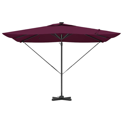 Umbrella with LED Strip Lights Bordeaux Red 286 x 284 x 270 cm