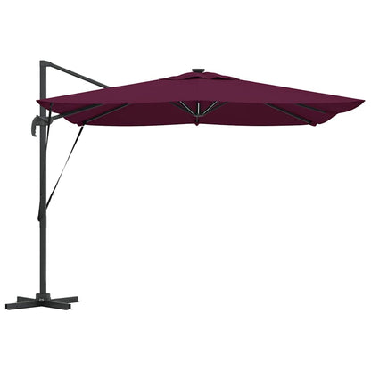 Umbrella with LED Strip Lights Bordeaux Red 286 x 284 x 270 cm