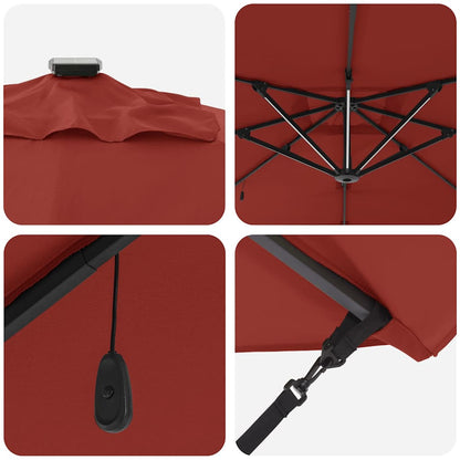 Umbrella Terracotta 286 x 284 x 270 cm Aluminium and Polyester