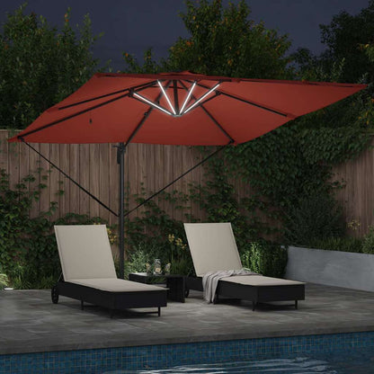 Umbrella Terracotta 286 x 284 x 270 cm Aluminium and Polyester