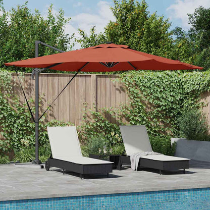 Umbrella Terracotta 286 x 284 x 270 cm Aluminium and Polyester