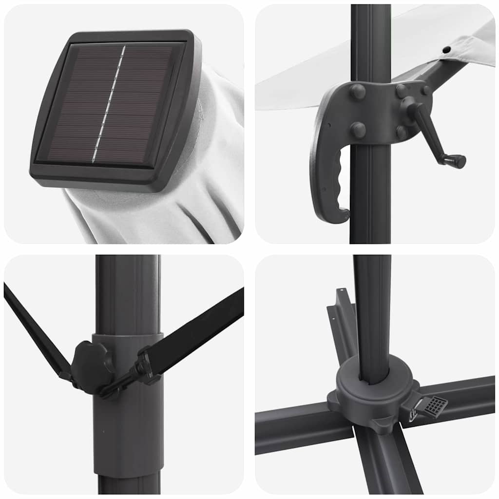 Umbrella Manual Sand 352 x 251 x 265 cm Polyester and Aluminium