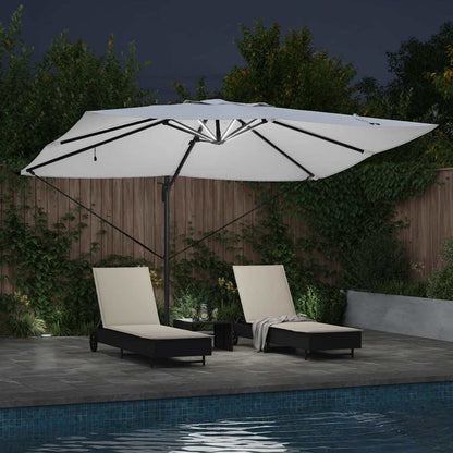 Umbrella Manual Sand 352 x 251 x 265 cm Polyester and Aluminium