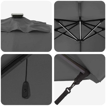 Umbrella Anthracite 352 x 251 x 265 cm Polyester and Aluminium