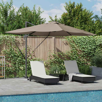 Umbrella Taupe 352 x 251 x 265 cm Polyester and Aluminium