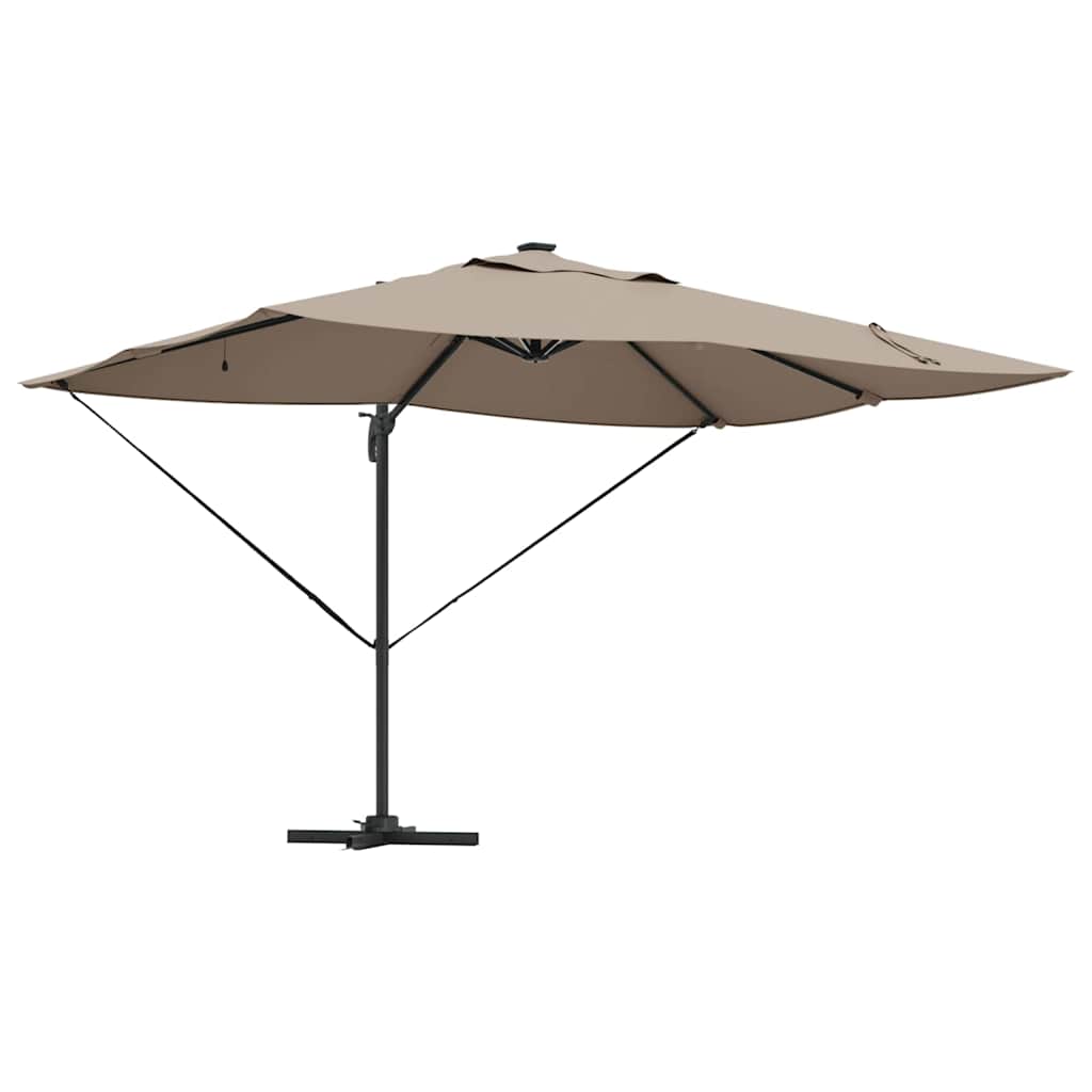 Umbrella Taupe 352 x 251 x 265 cm Polyester and Aluminium