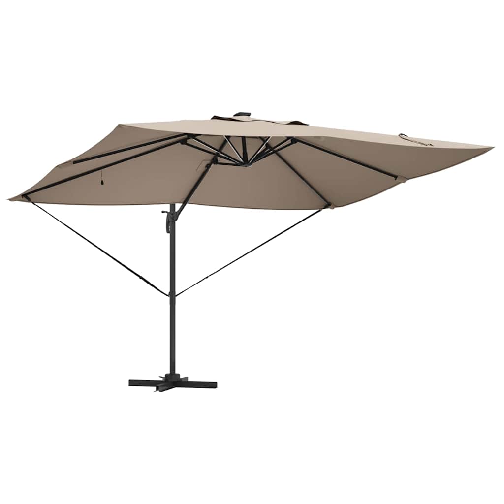 Umbrella Taupe 352 x 251 x 265 cm Polyester and Aluminium