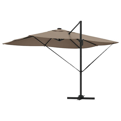 Umbrella Taupe 352 x 251 x 265 cm Polyester and Aluminium