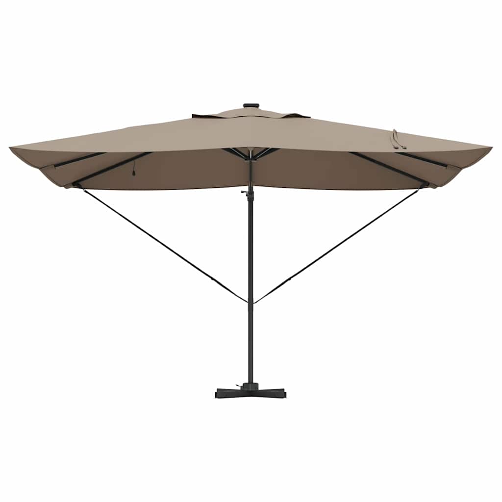 Umbrella Taupe 352 x 251 x 265 cm Polyester and Aluminium