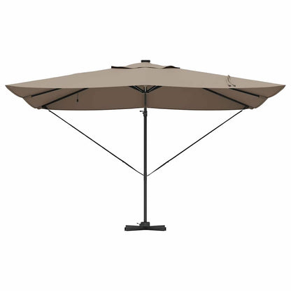 Umbrella Taupe 352 x 251 x 265 cm Polyester and Aluminium