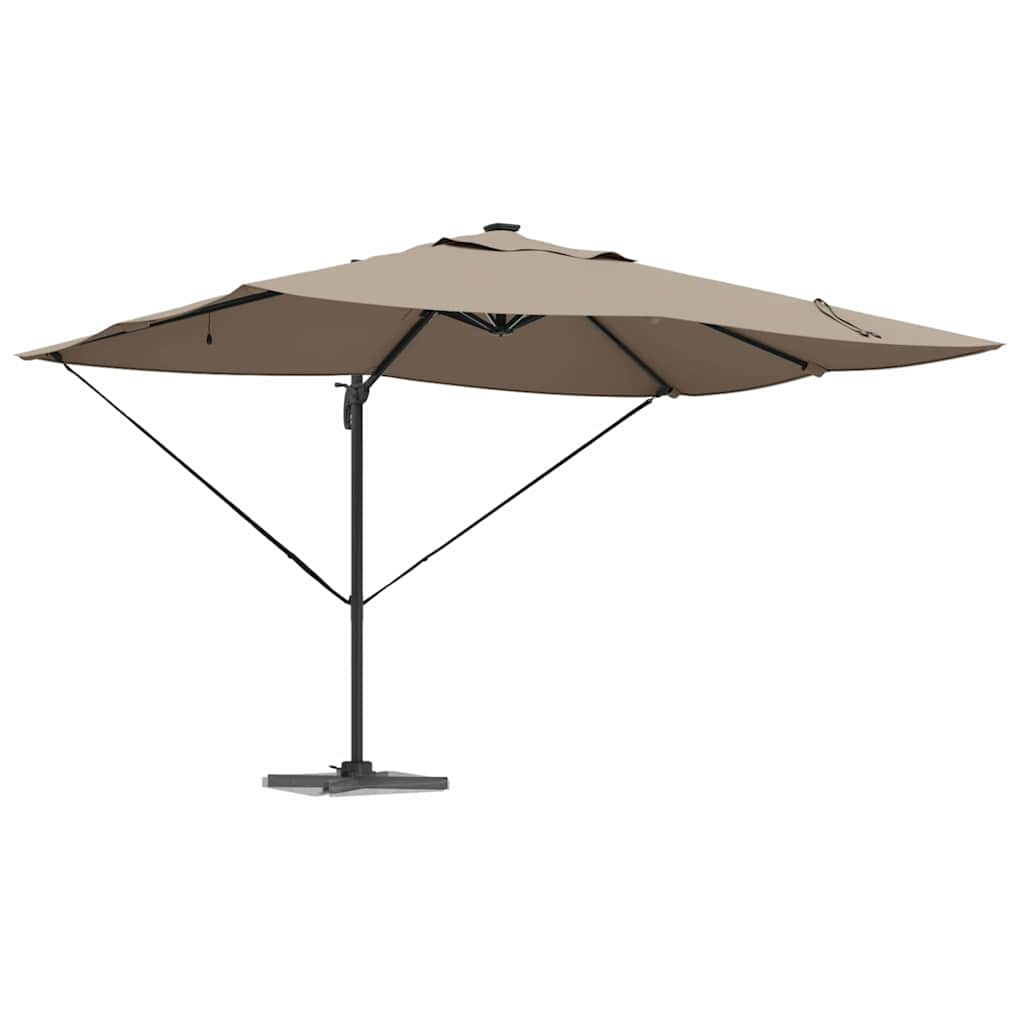 Umbrella Taupe 352 x 251 x 265 cm Polyester and Aluminium