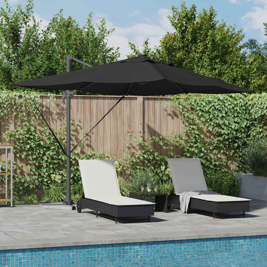 Umbrella Black 352 x 251 x 265 cm Polyester and Aluminium
