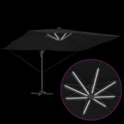 Umbrella Black 352 x 251 x 265 cm Polyester and Aluminium