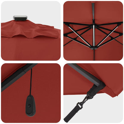 Umbrella Terracotta 352 x 251 x 265 cm Polyester and Aluminium