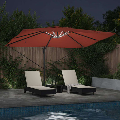 Umbrella Terracotta 352 x 251 x 265 cm Polyester and Aluminium