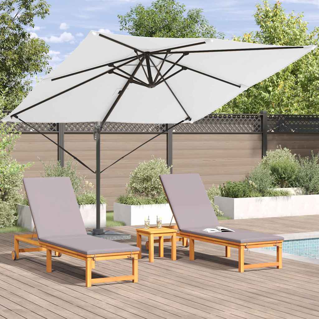 Roma Parasol Beige 286 x 284 x 265 cm Aluminium and Polyester