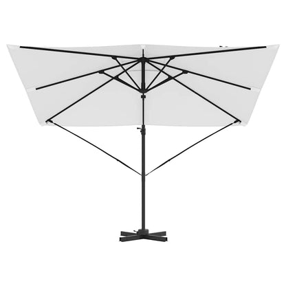 Roma Parasol Beige 286 x 284 x 265 cm Aluminium and Polyester