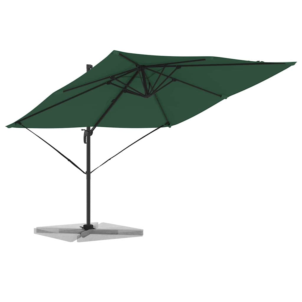 Roma Parasol Green 286 x 284 x 265 cm Aluminium and Polyester