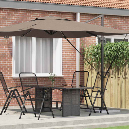 Roma Parasol Taupe 286 x 284 x 265 cm Aluminium and Polyester