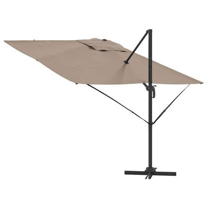 Roma Parasol Taupe 286 x 284 x 265 cm Aluminium and Polyester