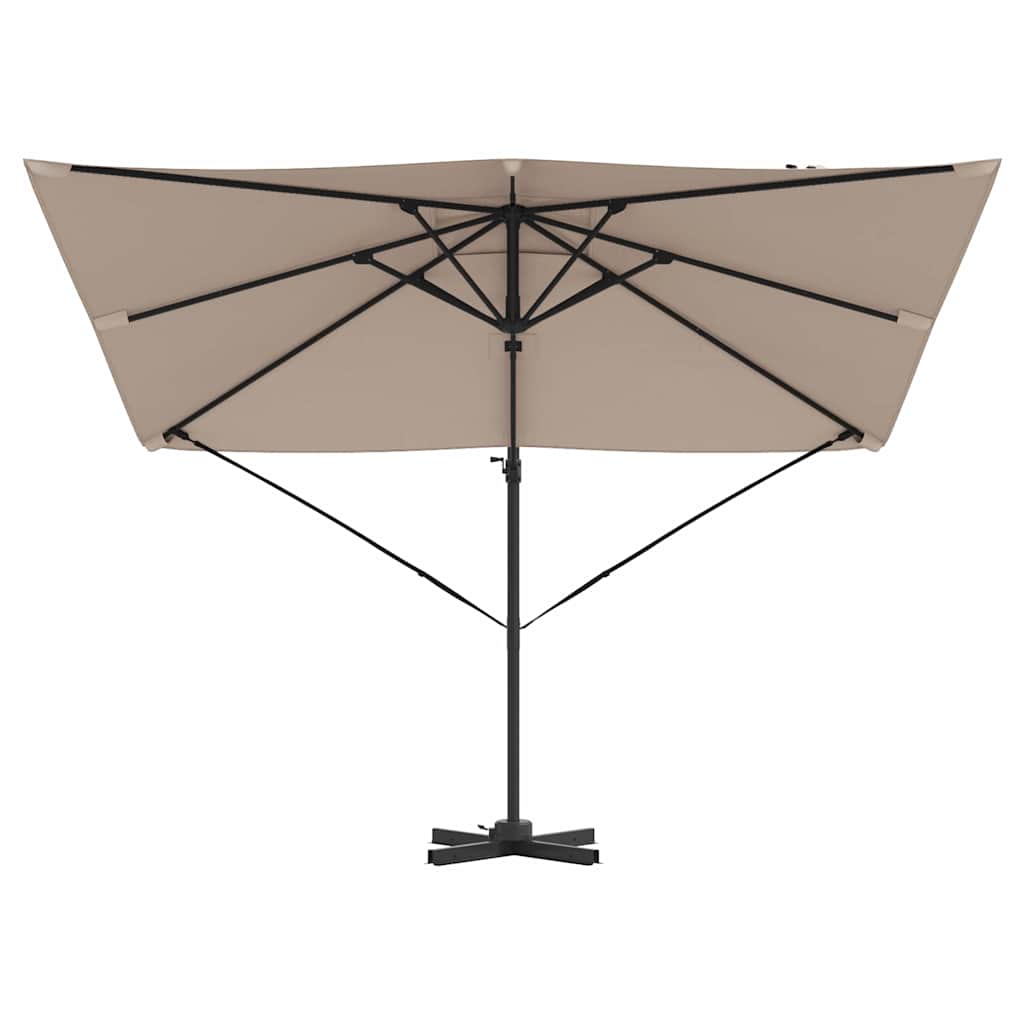 Roma Parasol Taupe 286 x 284 x 265 cm Aluminium and Polyester