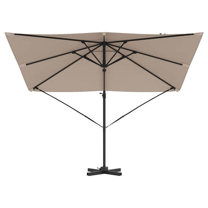 Roma Parasol Taupe 286 x 284 x 265 cm Aluminium and Polyester